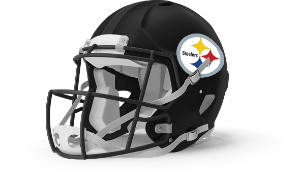 Free Helmet Mock Up Sample - Pittsburgh Steelers (590x356), Png Download
