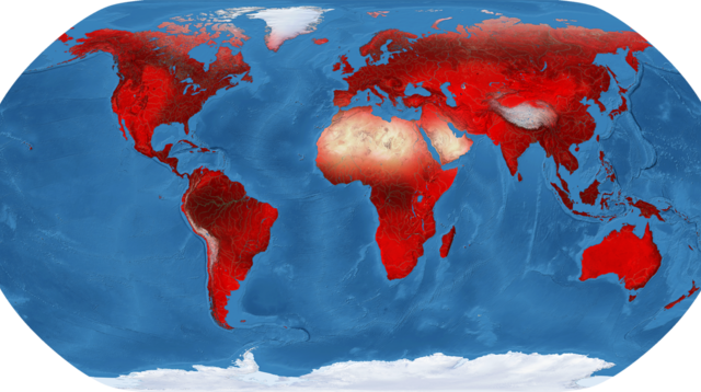 Photo1of2 - Watercolor World Map 1 (640x358), Png Download