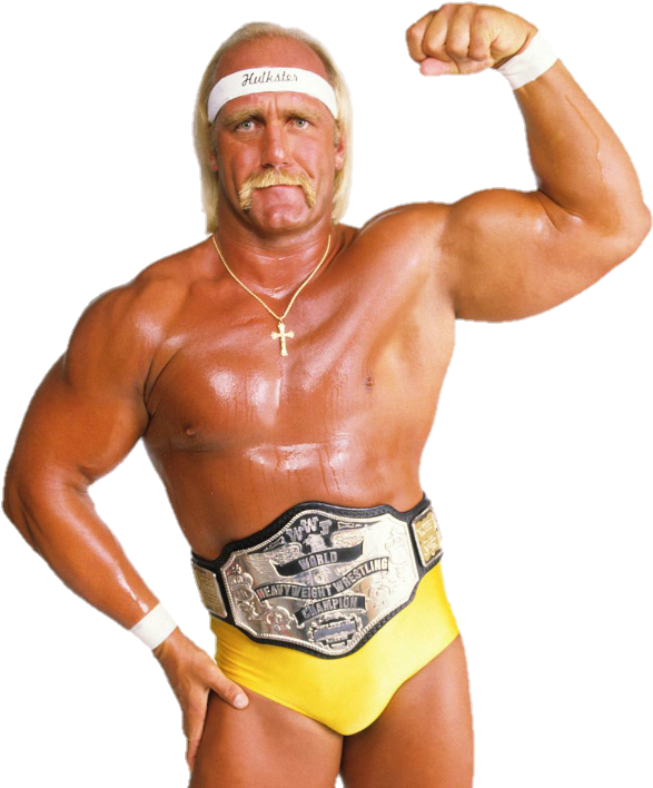 The Hulkster - Hulk Hogan Wwf Champion (591x727), Png Download