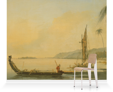 Murals Of View From Point Venus, Island Of Otaheite - Painting (384x313), Png Download