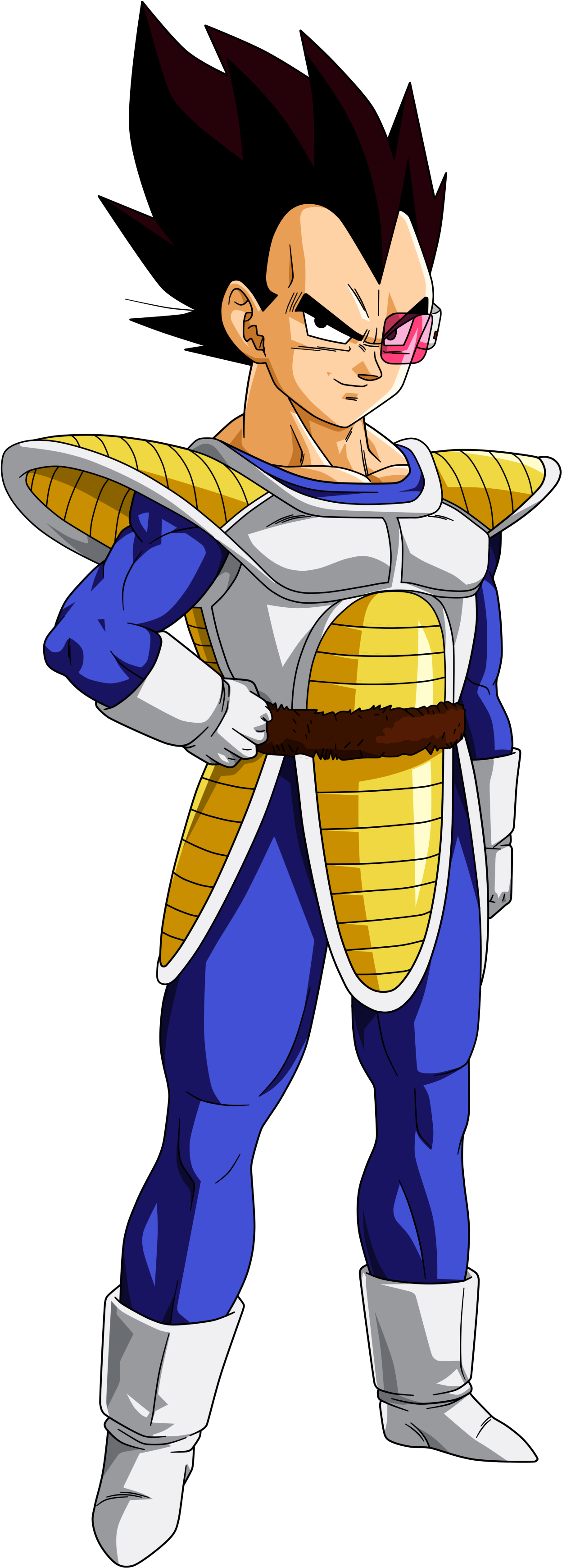 Sayian Saga Vegeta - Dragon Ball Vegeta Scouter (1854x3600), Png Download