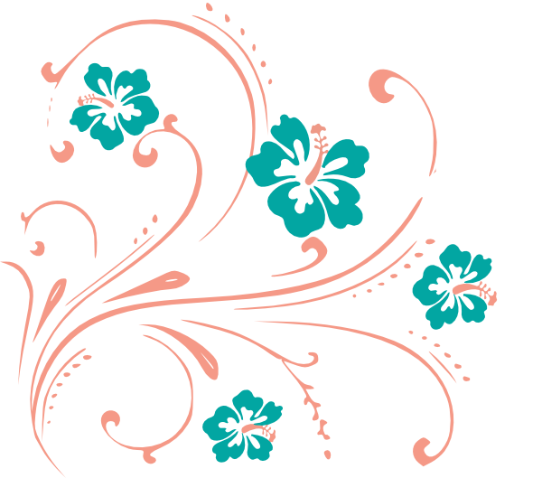 Floral Scroll Png Vector Library Library - Butterfly Border Design Png (600x529), Png Download