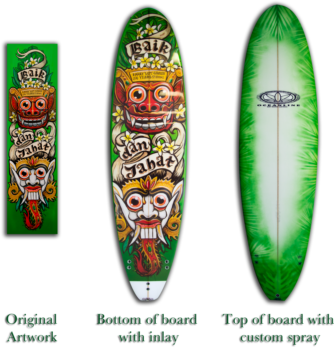 Custom Painted Surfboard And Artwork - Aerosol Paint (1210x1200), Png Download