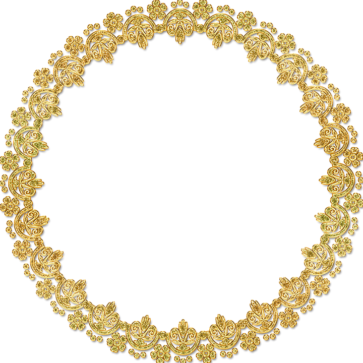 Golden Round Frame Png Hd - Gold Royal Frame Png (720x720), Png Download