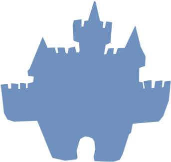 Marie Hitchcock Puppet Theatre Castle Drawing Silhouette - Drawing (364x340), Png Download