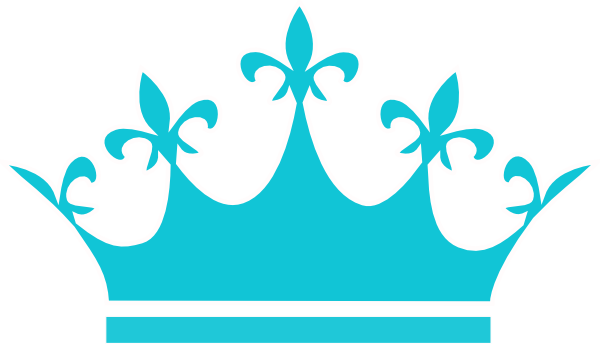 Crowns Clipart Clear Background - Princess Crown Png Blue (600x344), Png Download