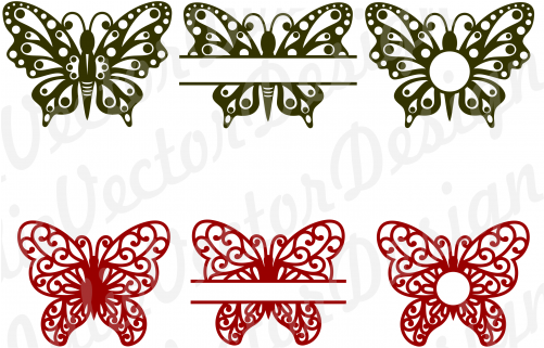 Filigree Butterflies, Butterfly Cut Files, Butterfly - Butterfly (500x500), Png Download