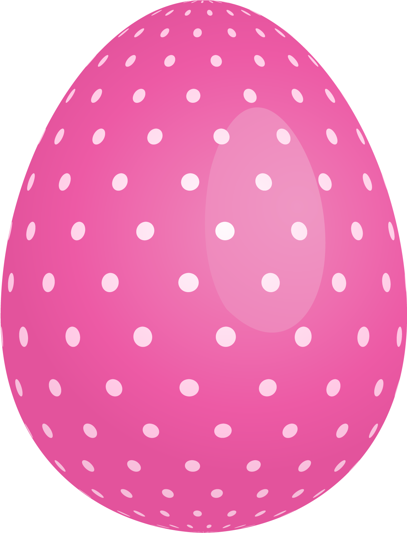Pink Dotted Easter Egg Png Clipart - Easter Egg Clipart Png (1380x1782), Png Download