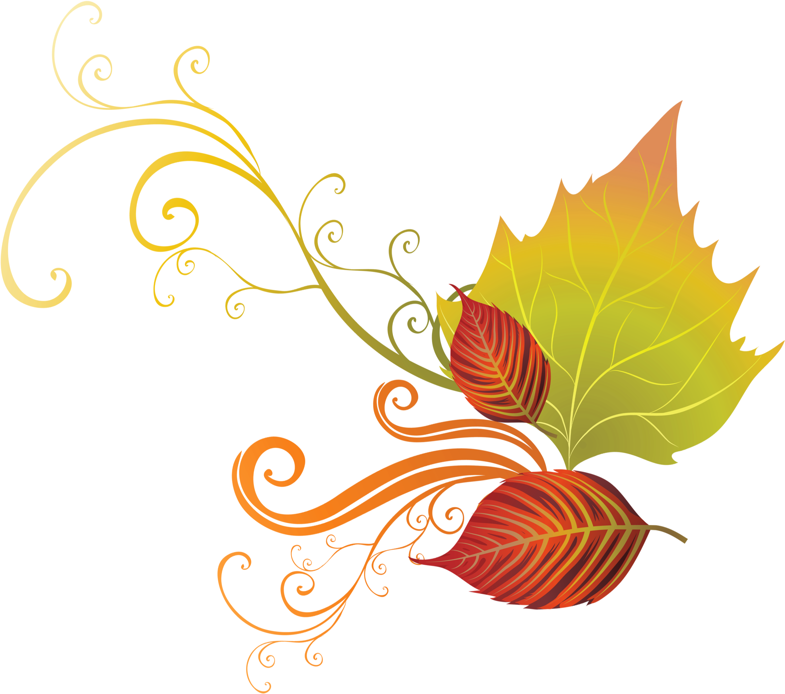 Decorative Clipart Fall Leaves ~ Frames ~ Illustrations - Leaf Png Fall Clipart (2920x2741), Png Download