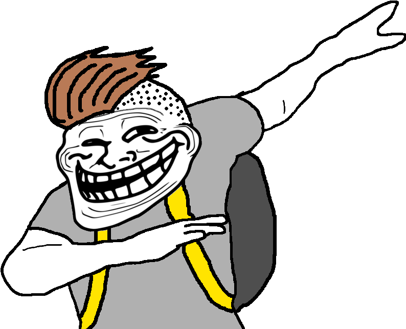 View Samegoogleiqdbsaucenao Zoomer Trollface Dab , - You U Mad Internet Meme Pin Back Button Badge (800x649), Png Download