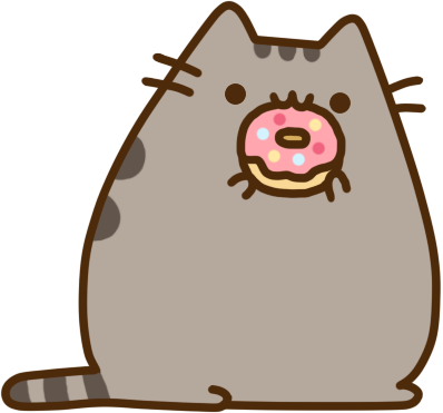 Pusheen - Pusheen Donut Png (398x371), Png Download