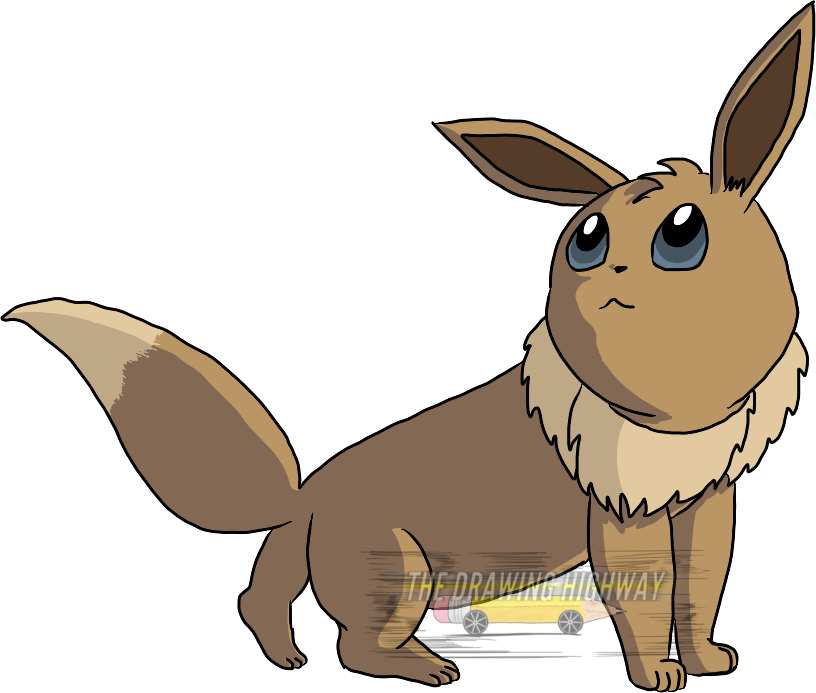How To Draw Pokemon - Eevee Drawing (816x693), Png Download