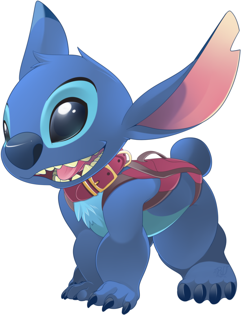 Blue Drawing Stitch - Stitch Dog (781x1022), Png Download
