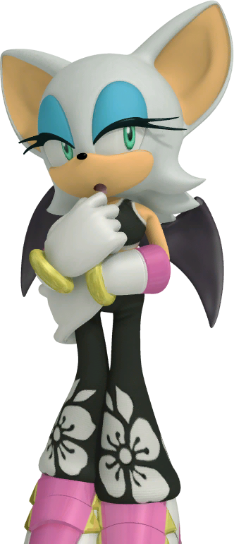 Freeriders Rouge-thinking - Rouge The Bat Sonic Free Riders (332x771), Png Download