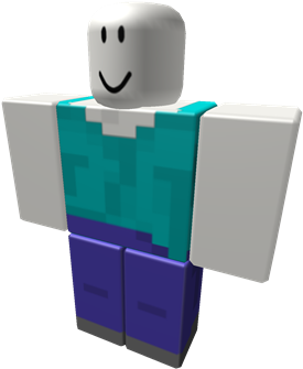 Premium AI Image  A minecraft character with a blue shirt and blue pants