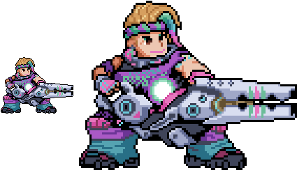“ Overwatch Pixel Spray Edits 17/ - Zarya Pixel Spray Png (540x300), Png Download