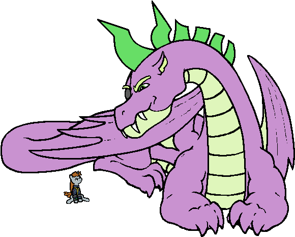 King-koder, Claws, Clothes, Dragon, Dragon Wings, Fallout - Cartoon (614x480), Png Download