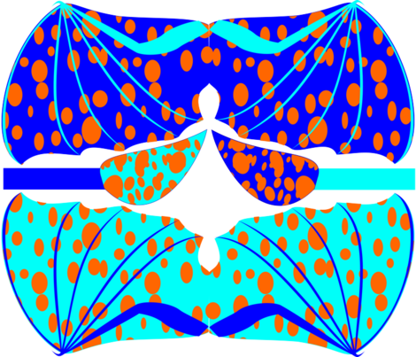 Blue Dragon Wings Costume Fabric By Pamelachi On Spoonflower (470x403), Png Download