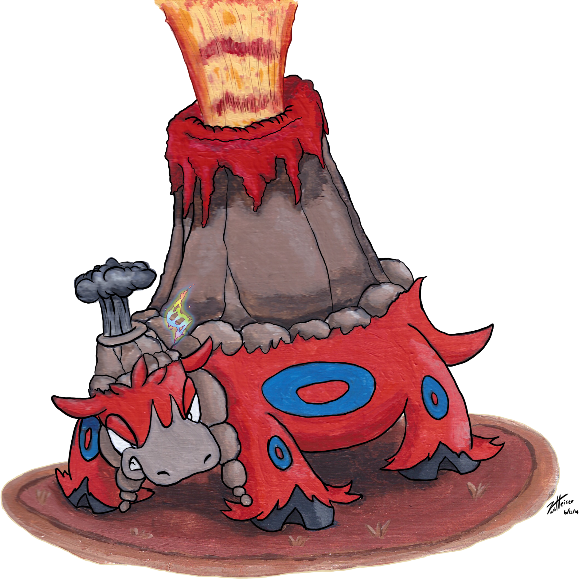 Mega Camerupt 2 (2048x1961), Png Download