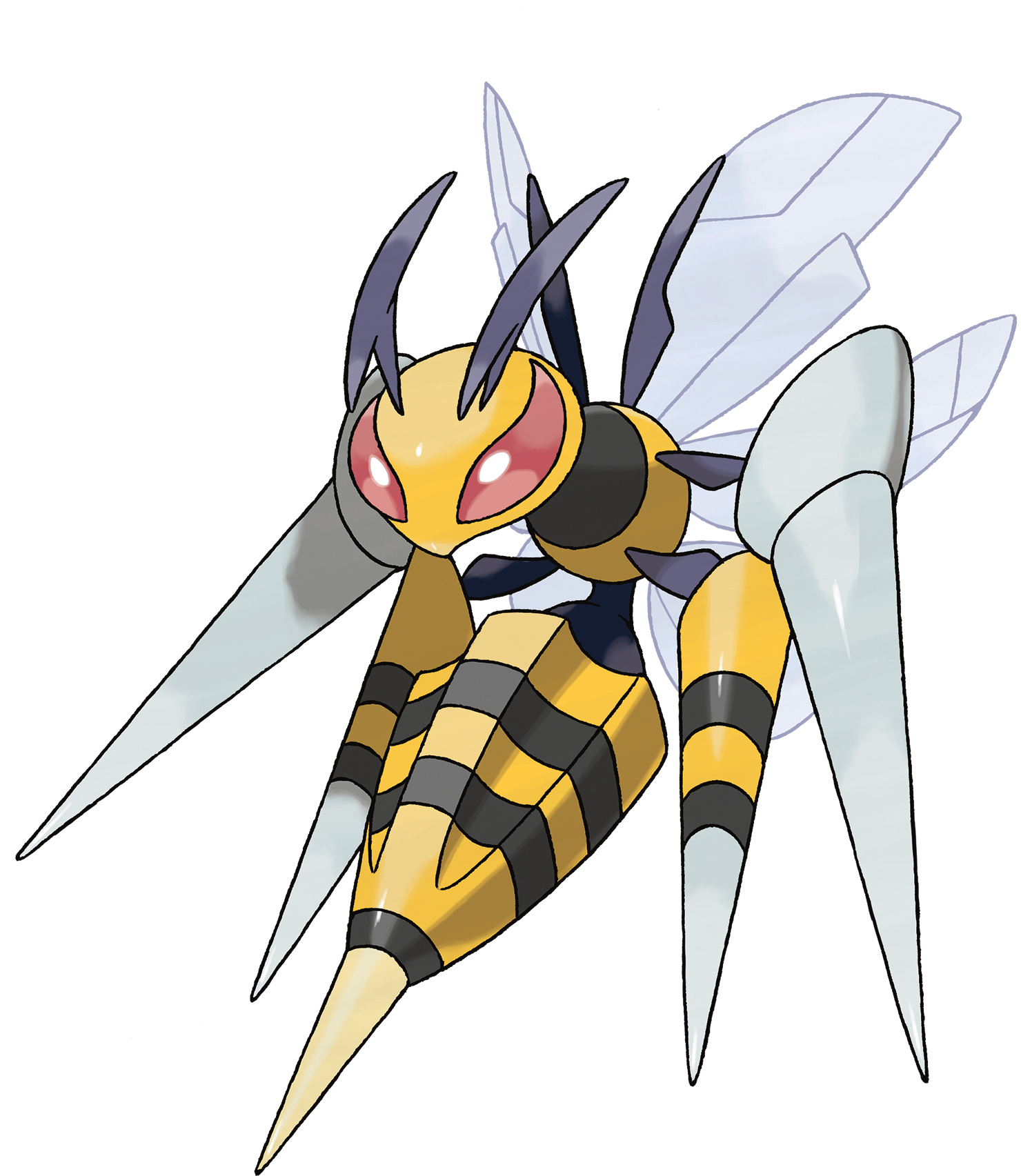 Official Art For Mega Beedrill (1416x1600), Png Download