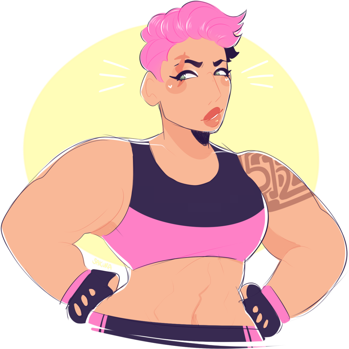 Some Zarya Draws - Cartoon (1280x1274), Png Download