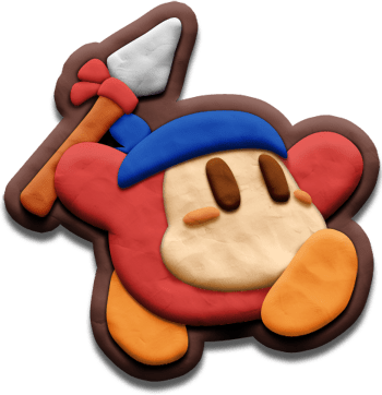 Katrc Bandana Waddle Dee Sprite - Kirby And The Rainbow Curse Bandana Waddle Dee (350x362), Png Download