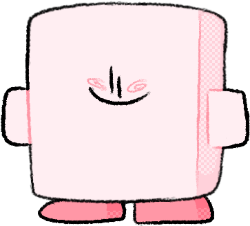 “hhhhhhuhuuaaghhhh Kirby But Cube ” - Cartoon (1000x1000), Png Download