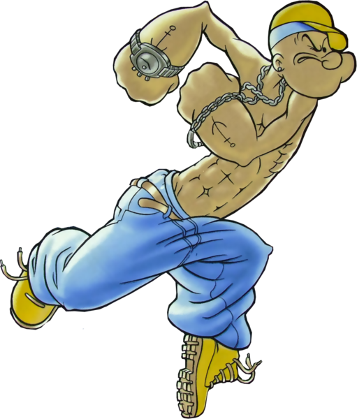 Popeye Gangsta - Gangsta Popeye Png Transparent (511x600), Png Download