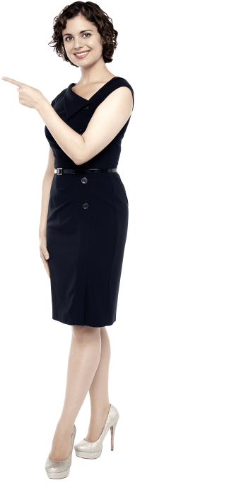 Free Png Women Pointing Left Png Images Transparent - Buisness Woman Free Stock (480x722), Png Download