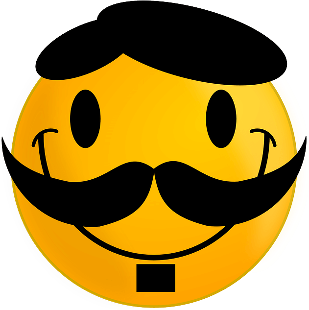 Memes - Smiley Moustache (636x640), Png Download