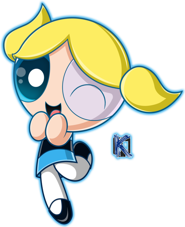 The Powerpuff Girls - Bubbles Powerpuff Girls Drawing (600x735), Png Download