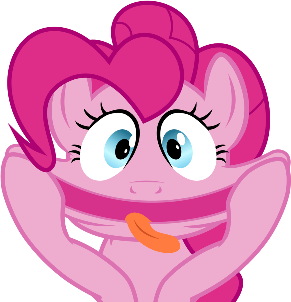 Chipmagnum, Funny Face, Pinkie Pie, Safe, Simple Background, - Derpy Hooves Funny Face (1024x1024), Png Download