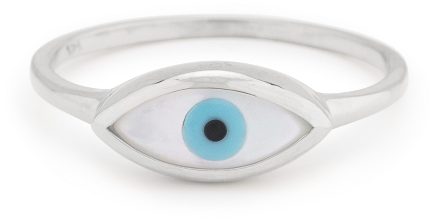 M Ring Evileye Swhite4 - Titanium Ring (1500x1500), Png Download