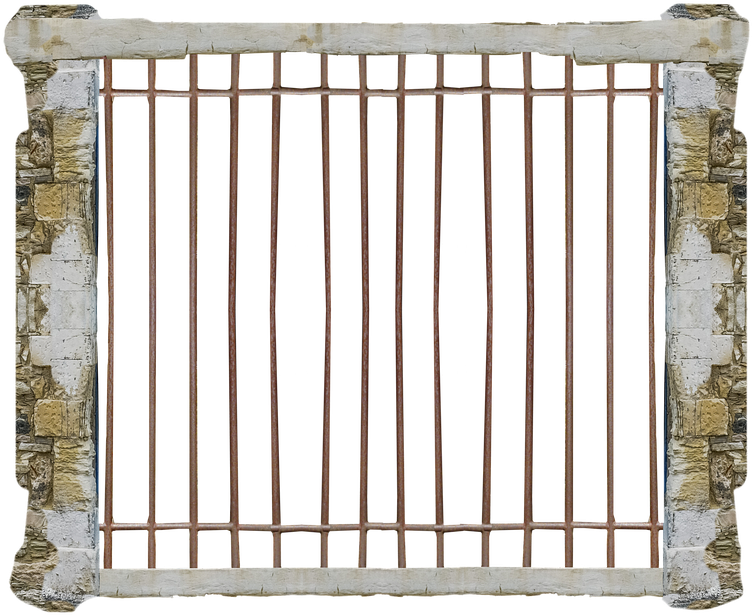 Empty Cage Png Svg Black And White Stock - Prison (842x720), Png Download