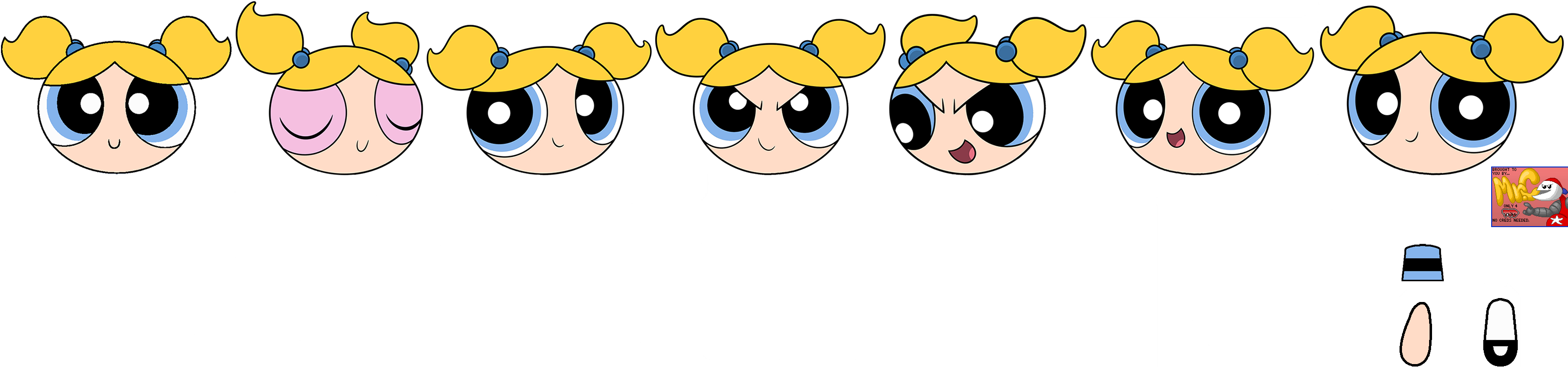 Click For Full Sized Image Bubbles - Powerpuff Girls Story Maker (3183x747), Png Download