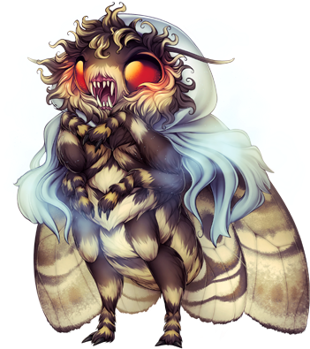 Banshee Moth - Banshee Moth Furvilla (359x400), Png Download