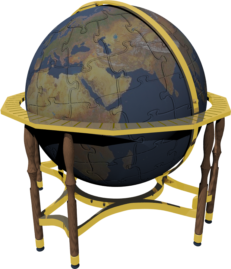 Puzzle Globe Cage - Globe (1280x960), Png Download