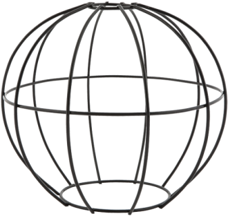 Svg Black And White Download Wire Light Modern Contemporary - Cult Living Round Wire Cage Light (600x600), Png Download