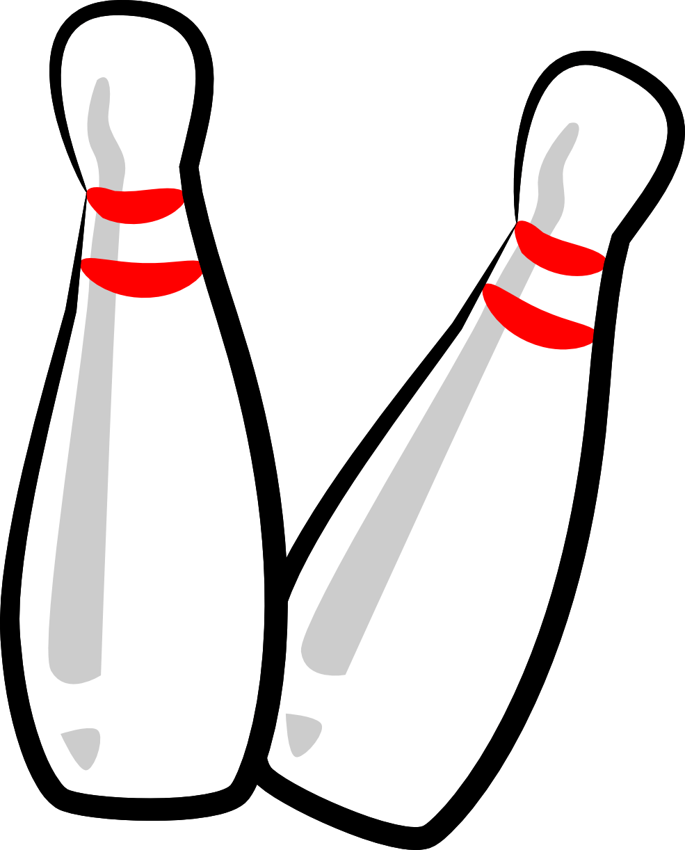 Bowling Alley Clipart Group Graphic Royalty Free Library - Bowling Pin Clip Art (985x1222), Png Download