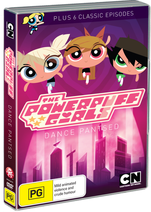 The Powerpuff Girls - Powerpuff Girls Dance Pantsed Dvd (516x724), Png Download