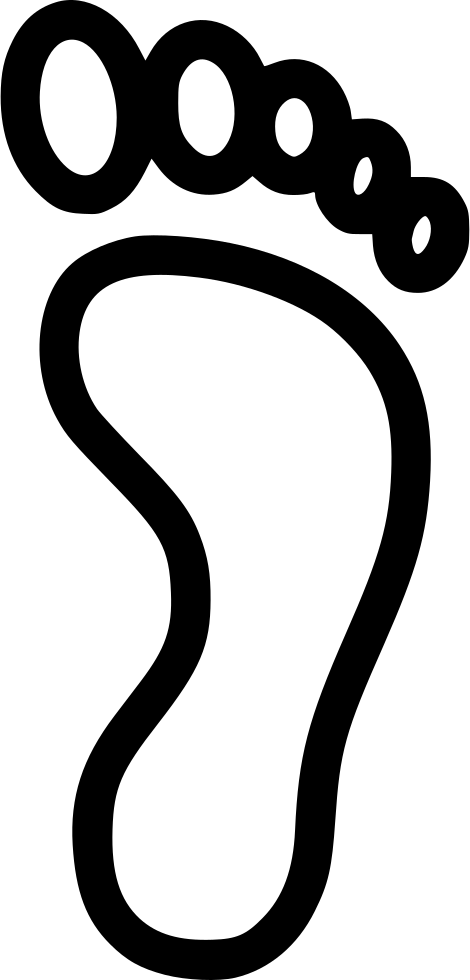 Png File - Right Footprint (470x980), Png Download