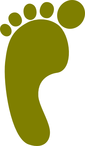Footprint Clipart Bare - Long Footprint Clipart (348x594), Png Download