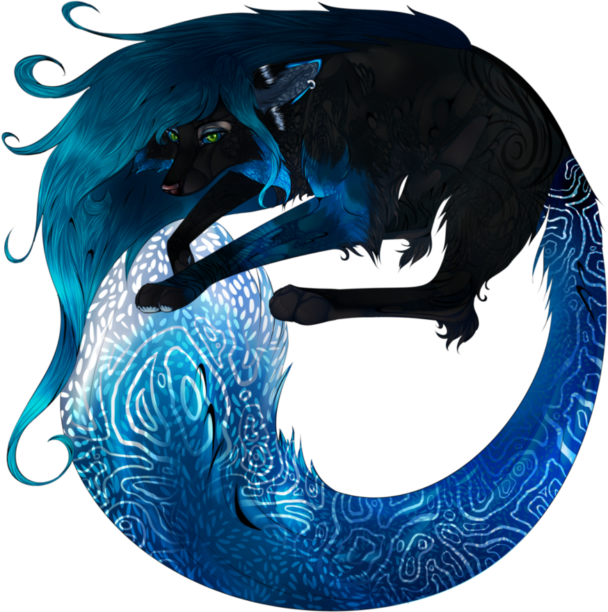 Spiral Of Blue By Nari16 - Werewolf (894x894), Png Download