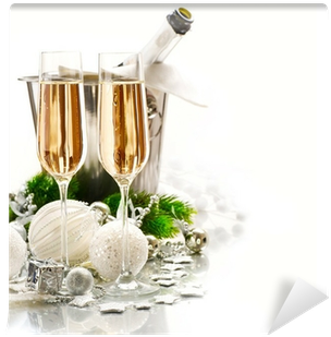 Two Champagne Glasses Wall Mural • Pixers® • We Live - New Year (400x400), Png Download
