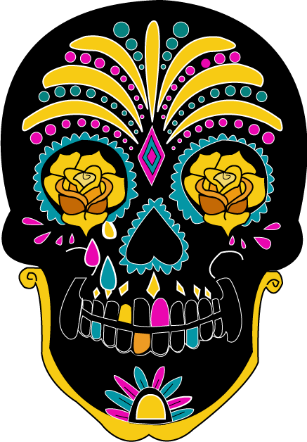 Sugar Skull - Sugar Skull No Background (437x628), Png Download