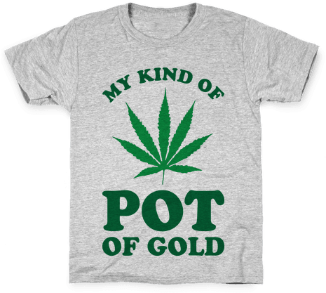 My Kind Of Pot Of Gold Kids T-shirt - Killer Weed Rectangle Magnet (484x484), Png Download