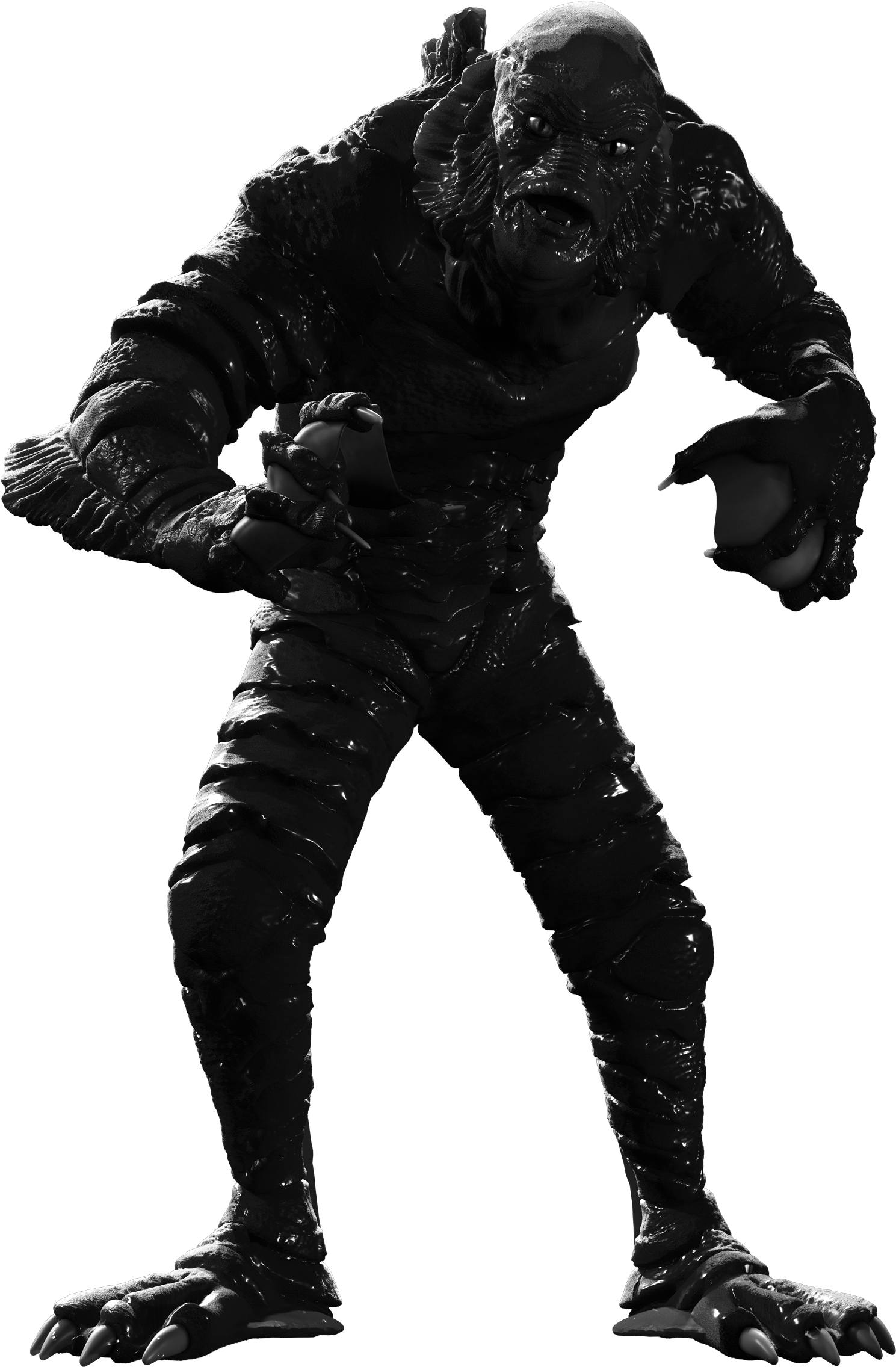 Click To Preview - Creature From The Black Lagoon Png (1500x2308), Png Download