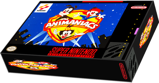 Animaniacs - Snes Box 3d (550x287), Png Download