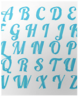 Stylized Watercolor Alphabet Letters, Isolated Poster - Alphabet (400x400), Png Download