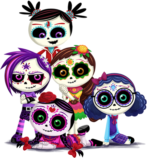 Animatelubita - Dia De Los Muertoons (477x515), Png Download